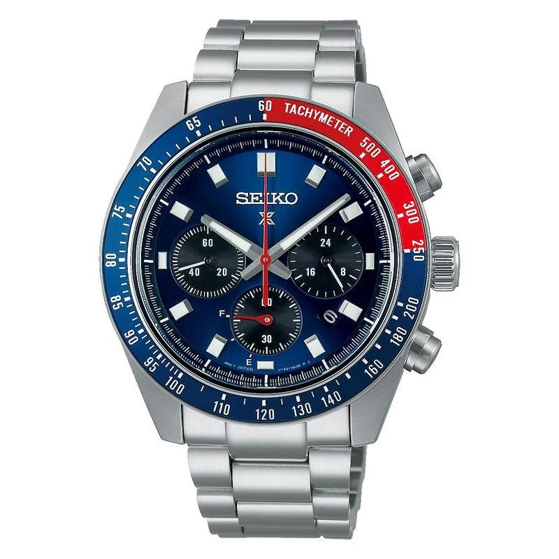 Women's Chronograph Watches for Modern Aviation-Seiko Prospex Speedtimer Go Large Solar Chronograph Watch - SSC913P1