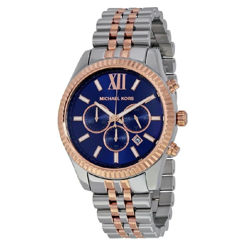 Men's Chronograph Watches for Adventure Seekers-Michael Kors Men's MK8412 Lexington Chronograph Two-Tone Stainless Steel Watch