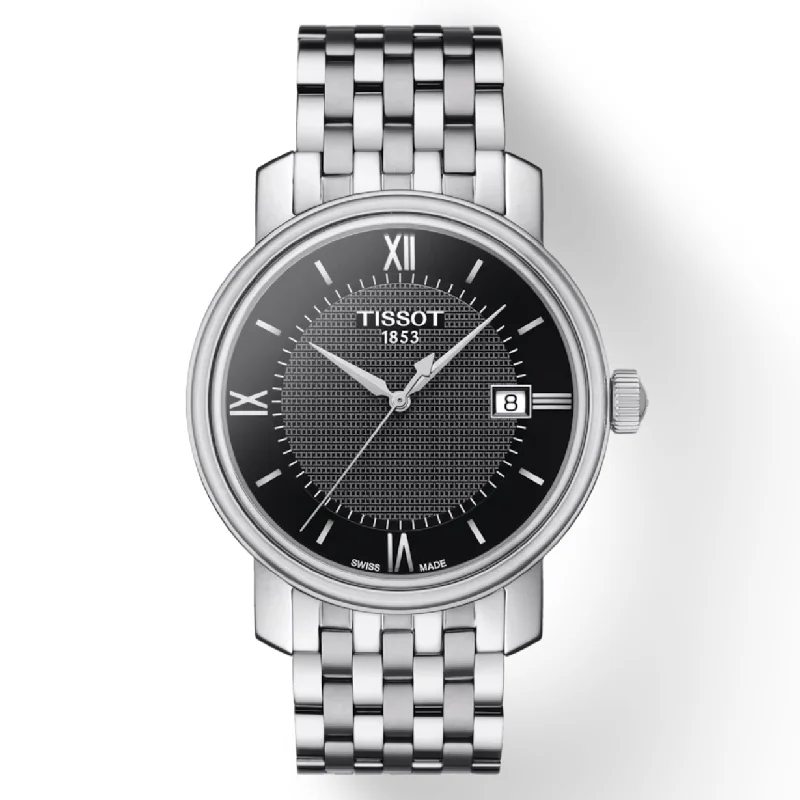 Women's Heritage Watches for Technological Innovation-Tissot T-Classic Black Dial Men 40mm