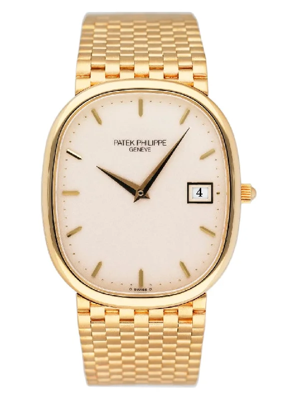 Men's Patek Philippe Watches for Collectors-Patek Philippe Ellipse 3747/1 Cream Dial 18K Yellow Gold Mens Watch