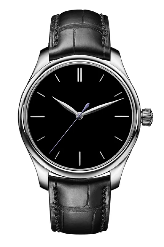 Men's Thin Case Style Dress Watches for Slim Profile-H. Moser & Cie Endeavour Centre Seconds Vantablack 1200-1235