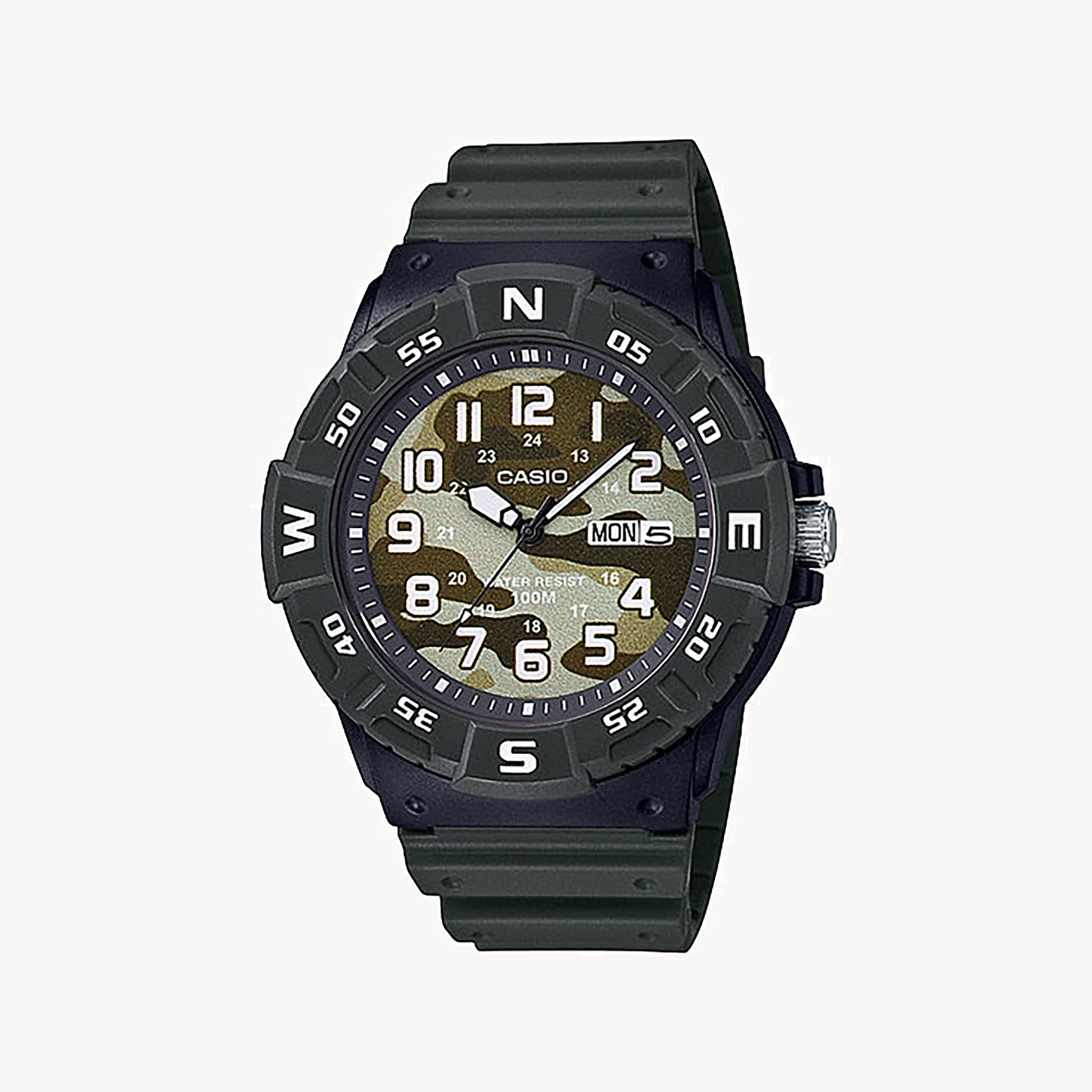 Men's Digital Watches for UV Protection-CASIO MRW-220HCM-3BVDF ADVENTURE READY - SPORTY BLACK & GREEN MEN'S WATCH