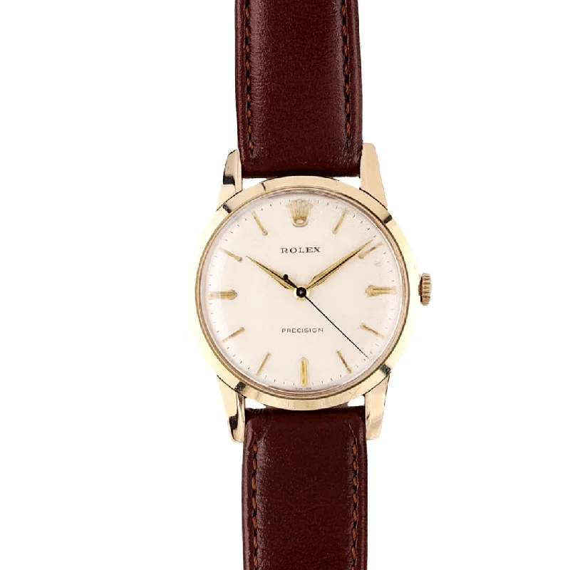 men's Rolex watches with ceramic bezel -​Rolex Precision 9k Gold, Circa 1960