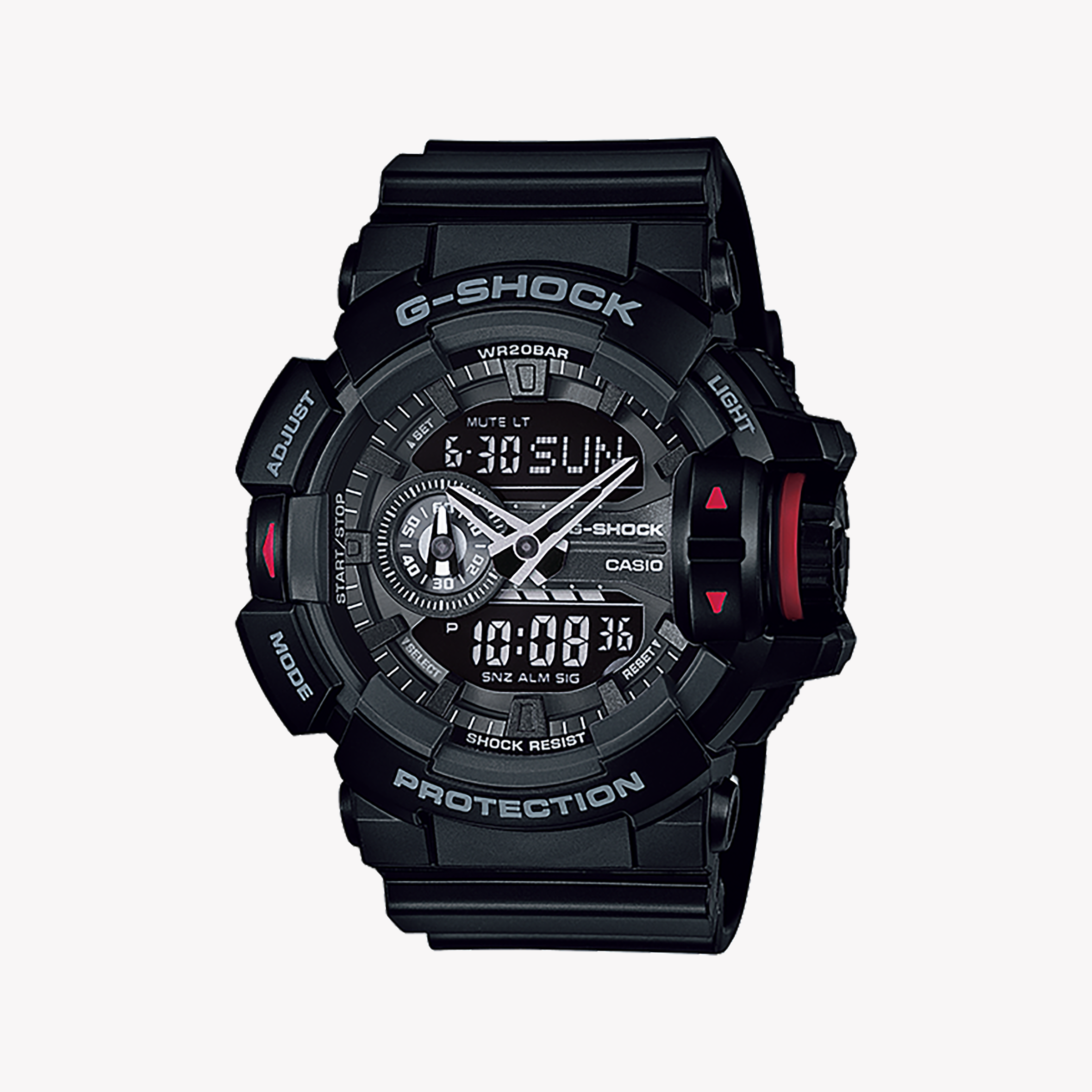 Men's Digital Watches for Law Enforcement-G-SHOCK Men's Black Resin Watch, Sleek Design | GA-400-1BHDR