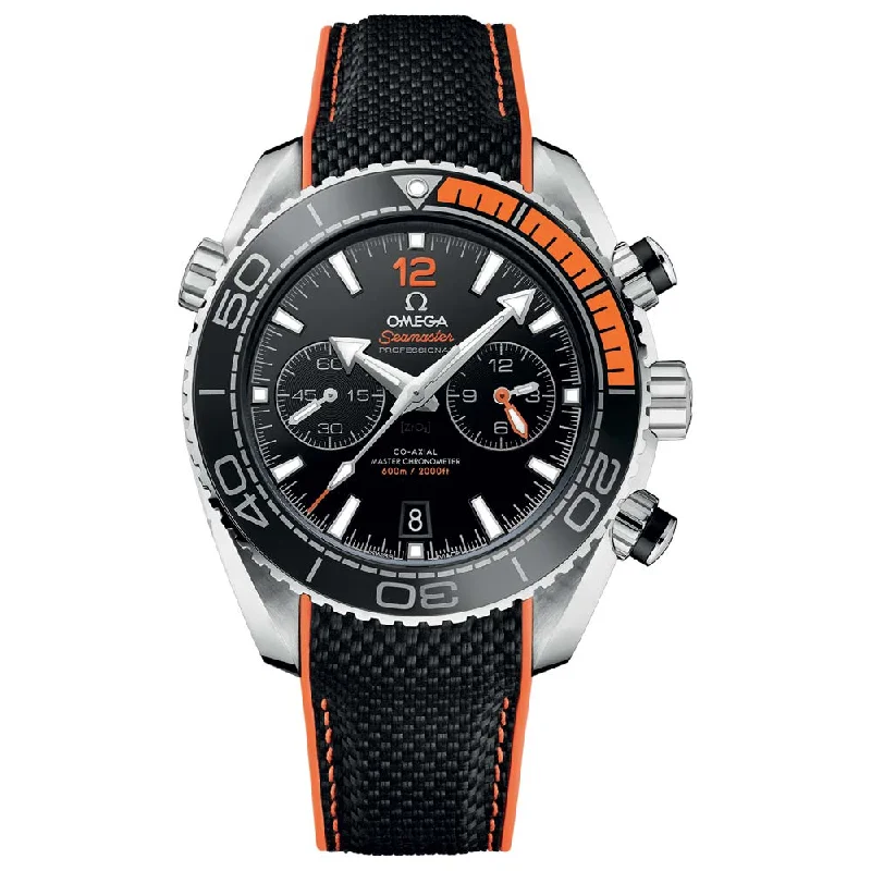Women's Chronograph Watches with Advanced Navigation-OMEGA Seamaster Planet Ocean 600M 45.5mm Black Dial Automatic Chronograph Gents Watch 21532465101001