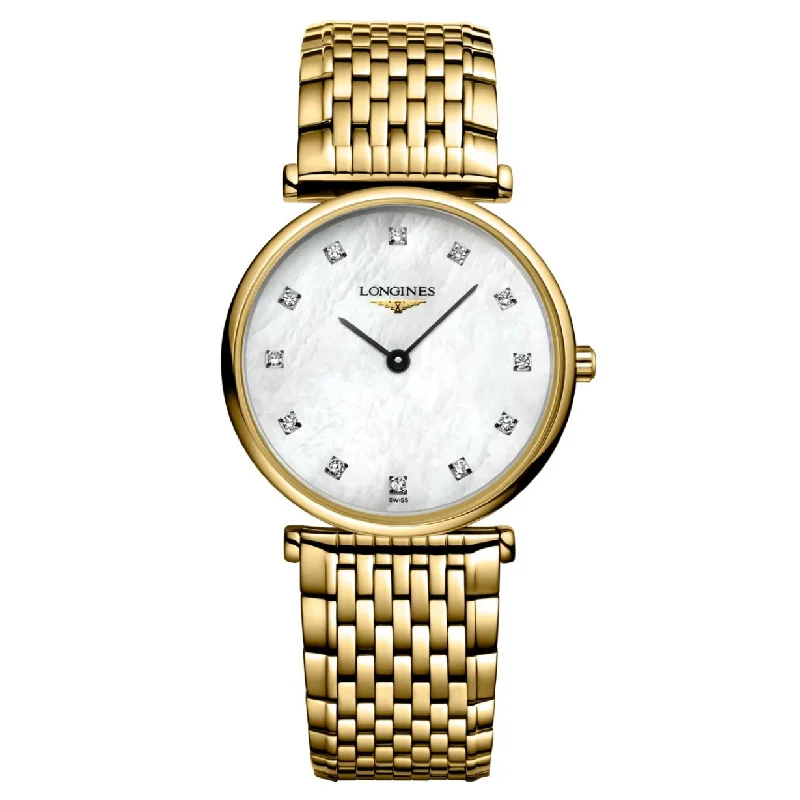 Women's Pilot Watches for Understated Elegance-Longines La Grande Classique De White Mother-Of-Pearl Dial Women 29mm