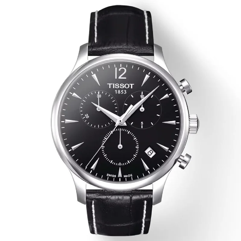 Women's Heritage Watches with Pilot's Watch Design-Tissot T-Classic Black Dial Men 42mm