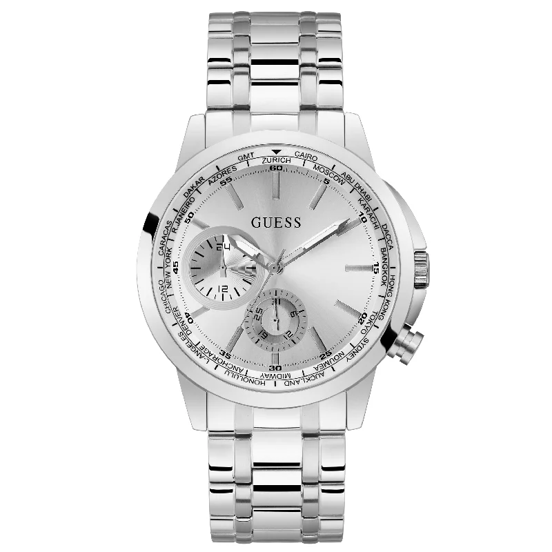 Men's Classic Style Dress Watches for Timeless Elegance-Guess GW0490G1 Men's Spec Silver Watch