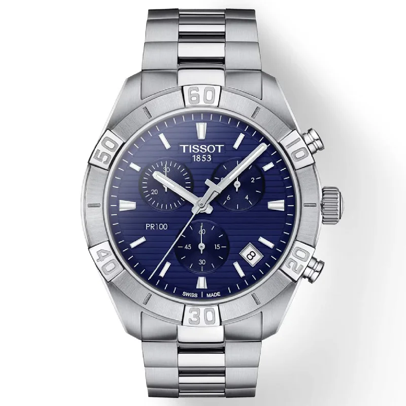 Women's Heritage Watches for Customization-Tissot T-Classic Blue Dial Men 44mm