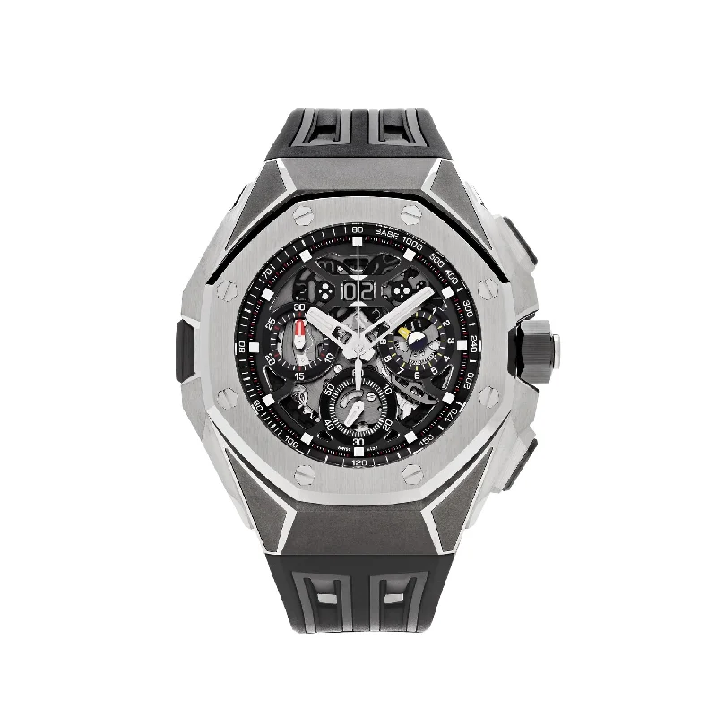 Men's Audemars Piguet American Made Style Watches-Audemars Piguet Royal Oak Concept 26650TI.OO.D013CA.01 Split Second Chronograph GMT Large Date Titanium