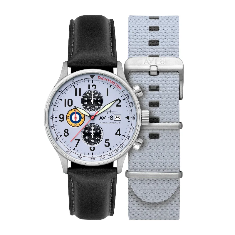 Men's Chronograph Watches with Advanced Navigation-Hawker Hurricane Classic Chronograph Faded Blue AV-4011-0V