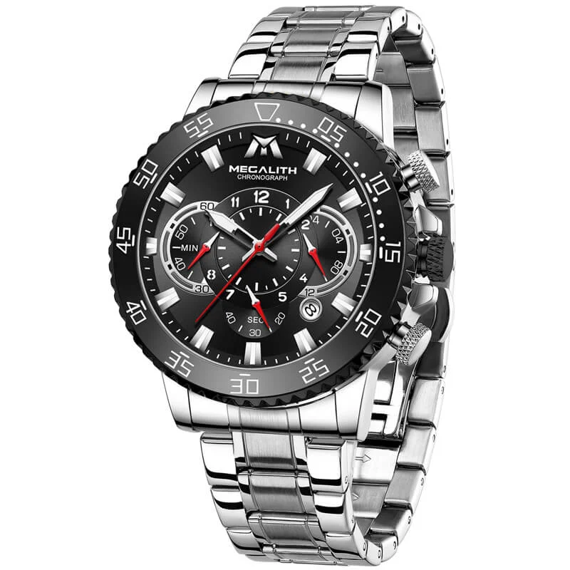 Men's Chronograph Watches with Aviation Theme-8226M | Quartz Men Watch | Stainless Steel Band