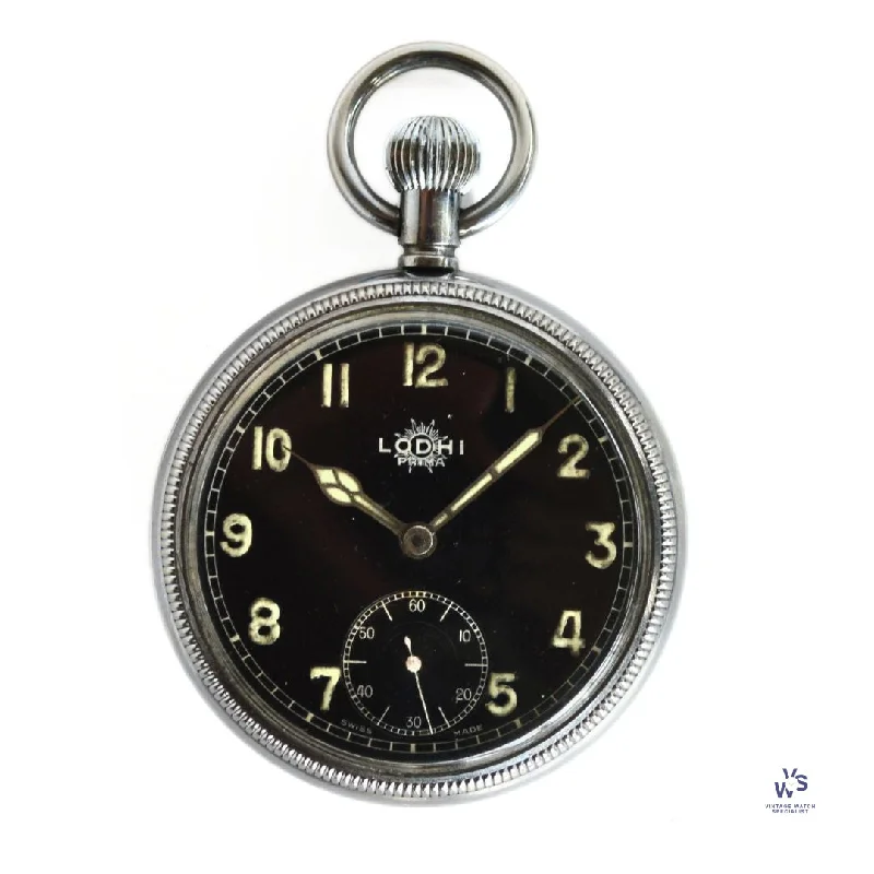 Men's Military Watches with Search and Rescue Operations-Lodhi - Leonidas - GS MK-2 - WWII British Military Reissued to Pakistan - Pocket Watch -
