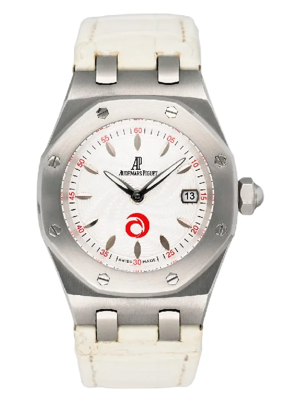 Men's Audemars Piguet French Made Watches-Audemars Piguet Royal Oak 67610ST Alinghi Ladies Watch Box Papers