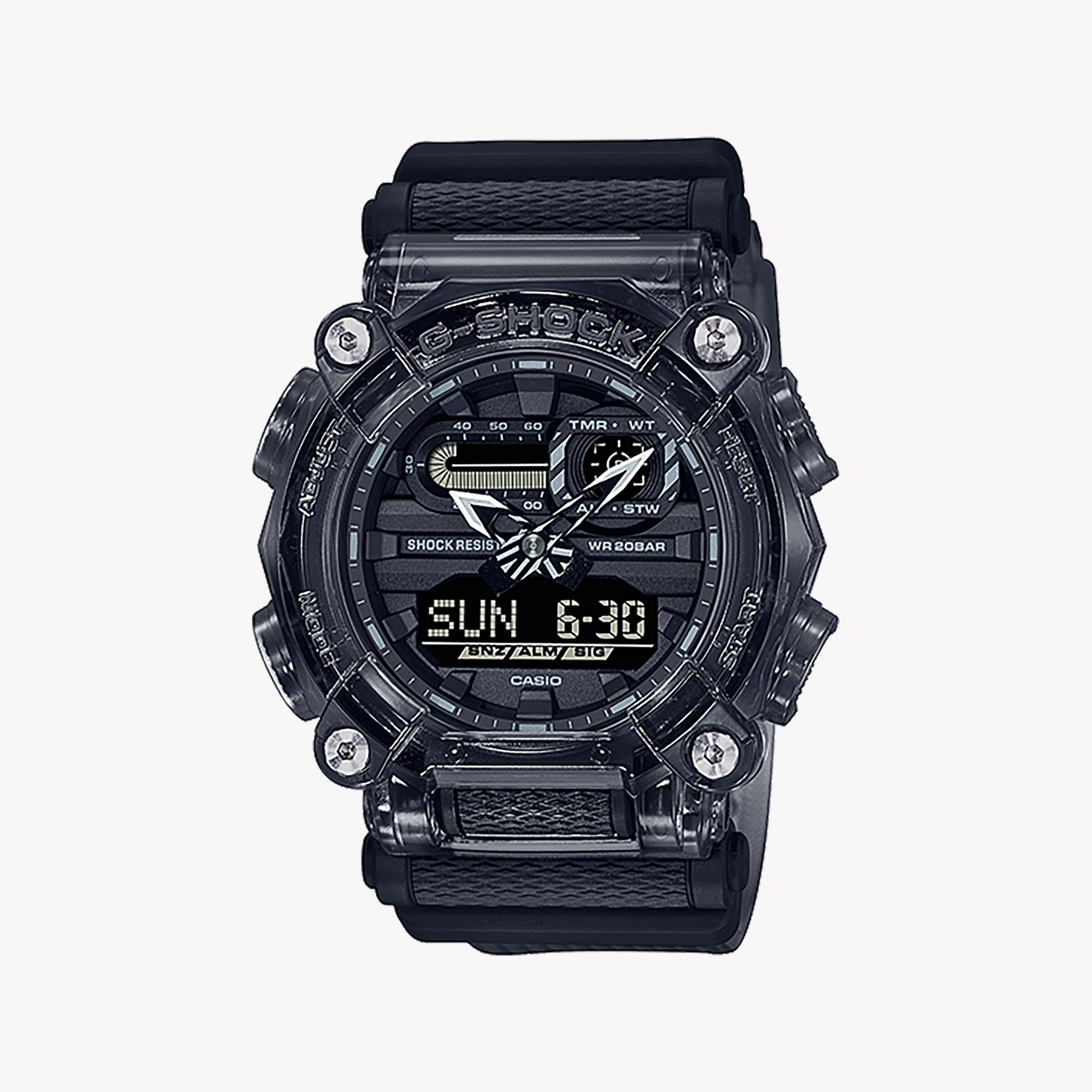 Men's Digital Watches with Personalized Engraving-G-SHOCK Men's Black Resin Watch, Modern Design | GA-900SKE-8ADR