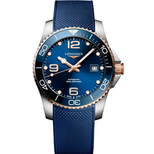Women's Pilot Watches for Understated Elegance-Longines Hydroconquest Sunray Blue Dial Men 41mm