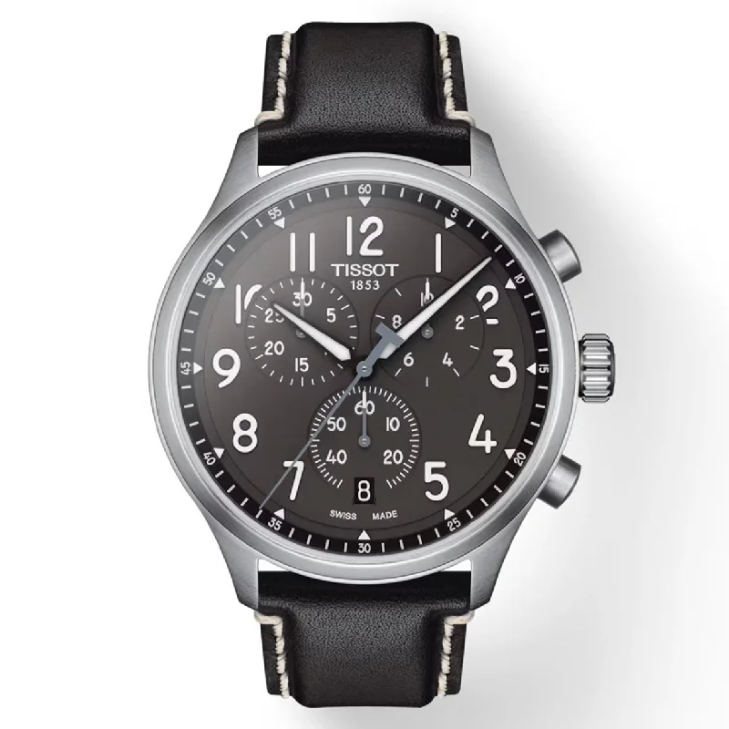 Women's Heritage Watches with Morse Code Feature-Tissot T-Sport Chrono XL Anthracite Dial Men 45mm