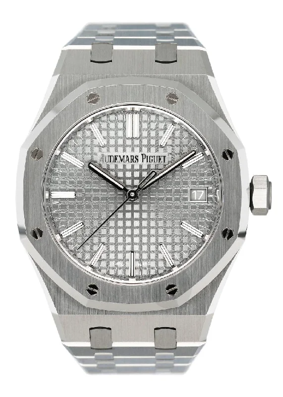 Men's Audemars Piguet Date Night Design Watches-Audemars Piguet Royal Oak 15550ST Gray Dial Mens Watch Box Papers