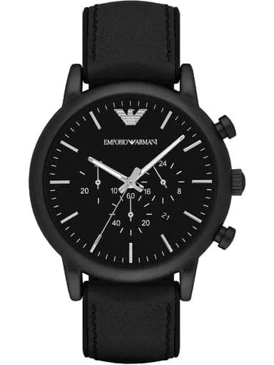 Men's Chronograph Watches for Weather Monitoring-Emporio Armani Analogue Black Dial Men'S Watch