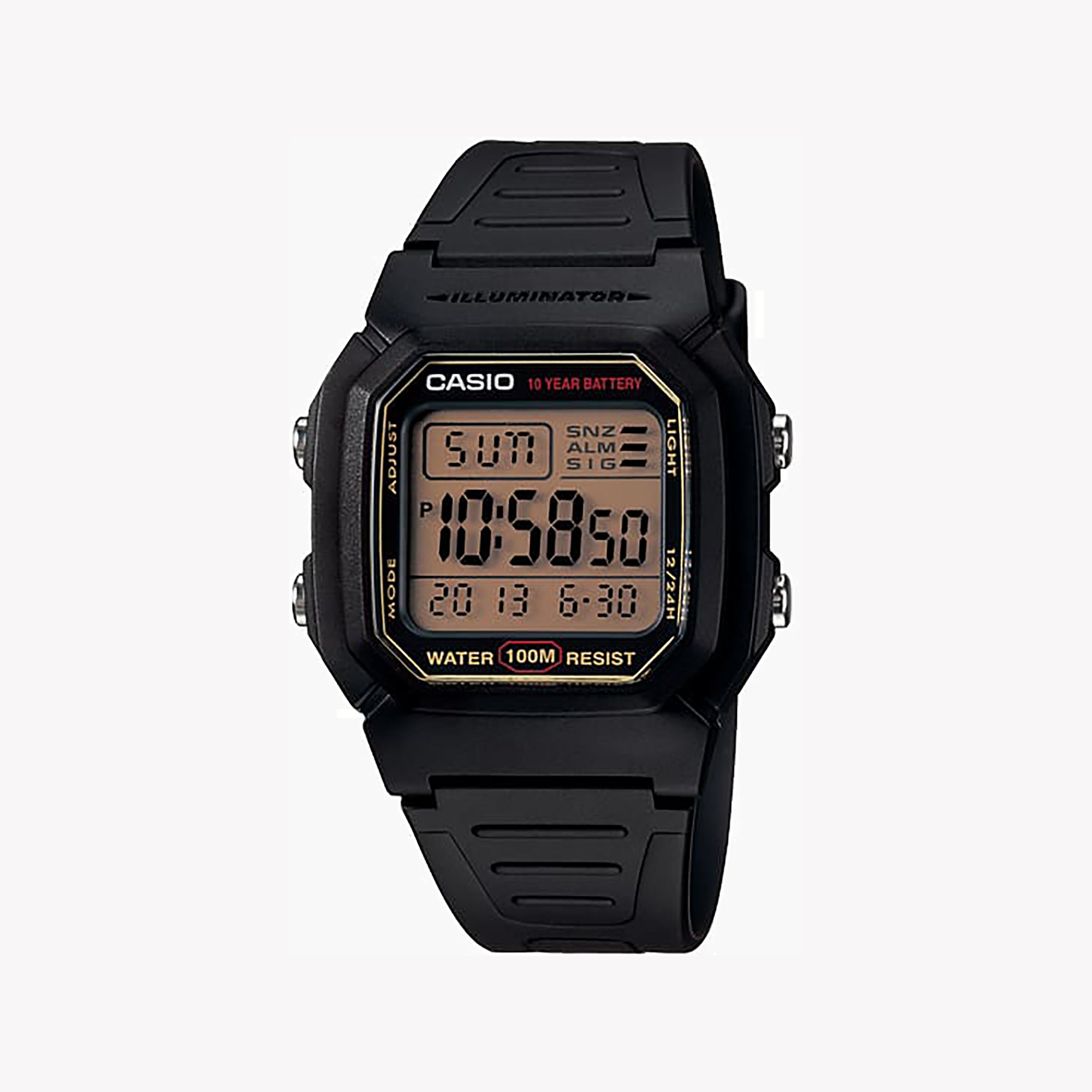Men's Digital Watches for Fitness Tracking-CASIO W-800HG-9AVDF - RUGGED ELEGANCE MEN'S DIGITAL TIMEPIECE WITH BLACK RESIN BAND