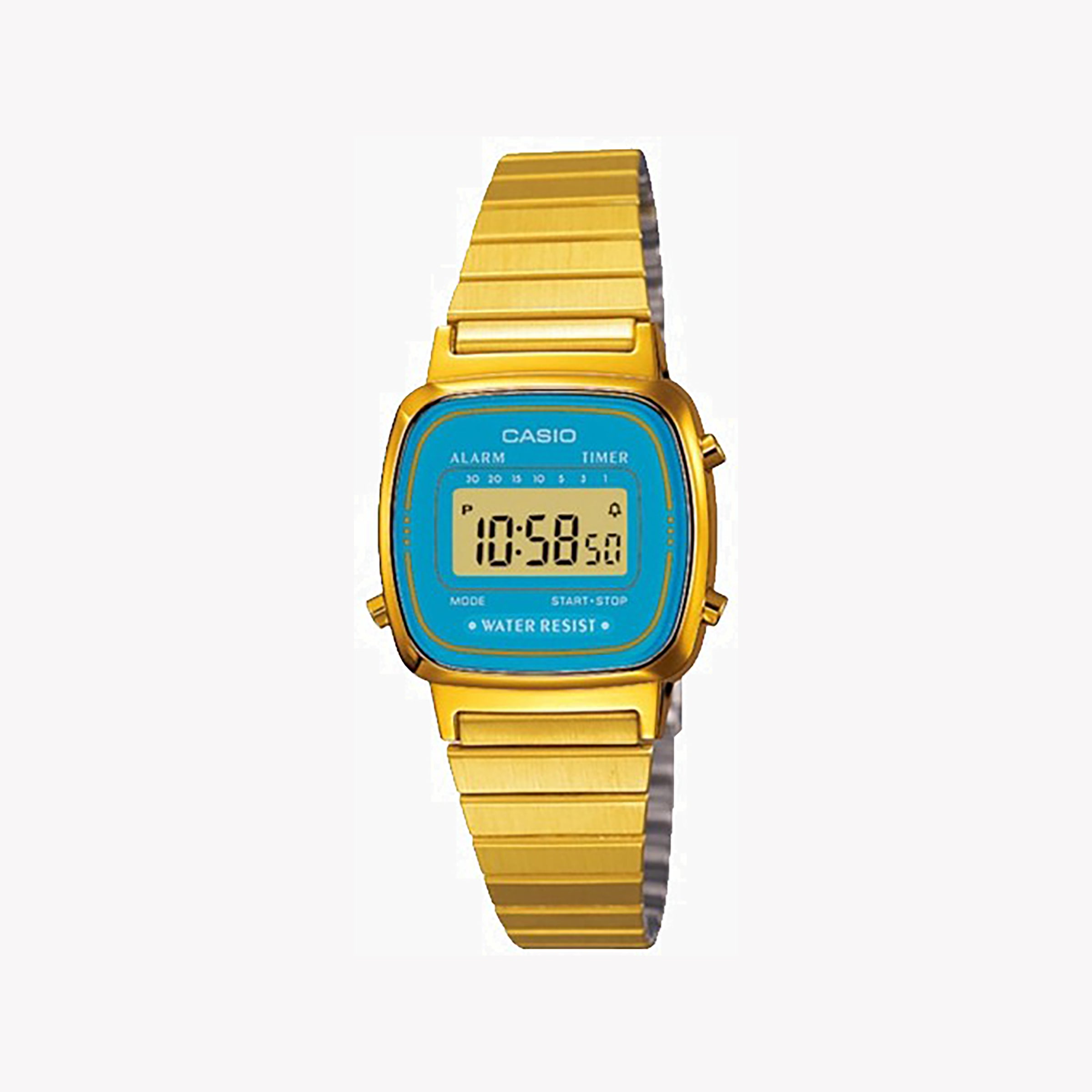 Men's Digital Watches with Altimeter Calibration-CASIO LA670WGA-2DF TIMELESS ELEGANCE - GOLD-TONE STAINLESS STEEL WOMEN'S WATCH with sporty charm and versatile functionality
