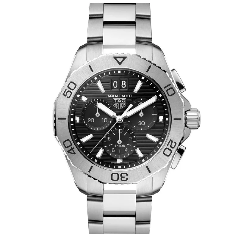 Women's Chronograph Watches for Customization-TAG Heuer Aquaracer Professional 200 Date 40mm Black Dial Chronograph Quartz Gents Watch CBP1110.BA0627