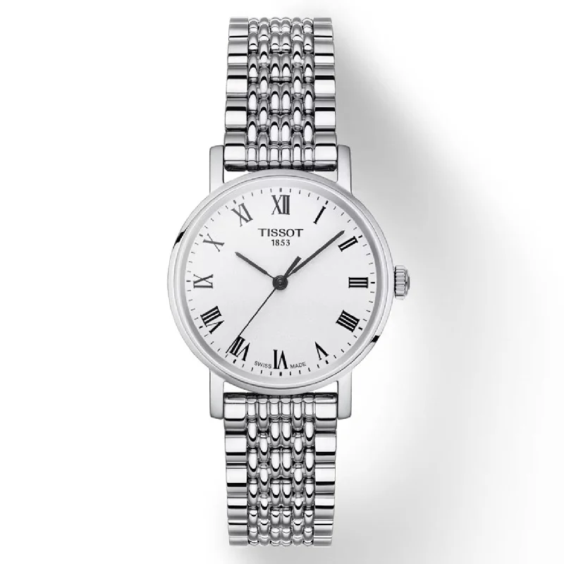Women's Heritage Watches with Compass Calibration-Tissot T-Classic Silver Dial Women 30mm