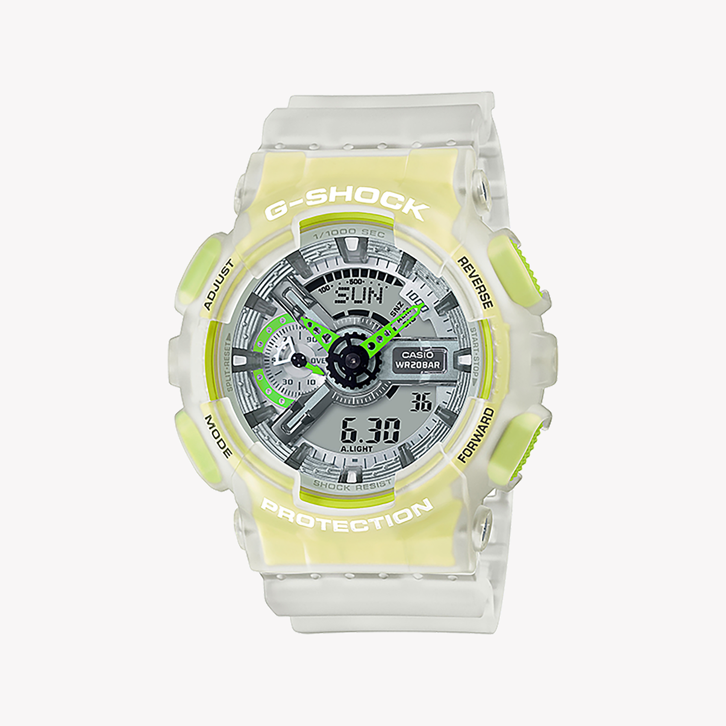 Men's Digital Watches for Military Personnel-CASIO G-SHOCK GA-110LS-7ADR - ADVENTURE AWAITS WITH STYLISH WHITE RESIN TIMEPIECE