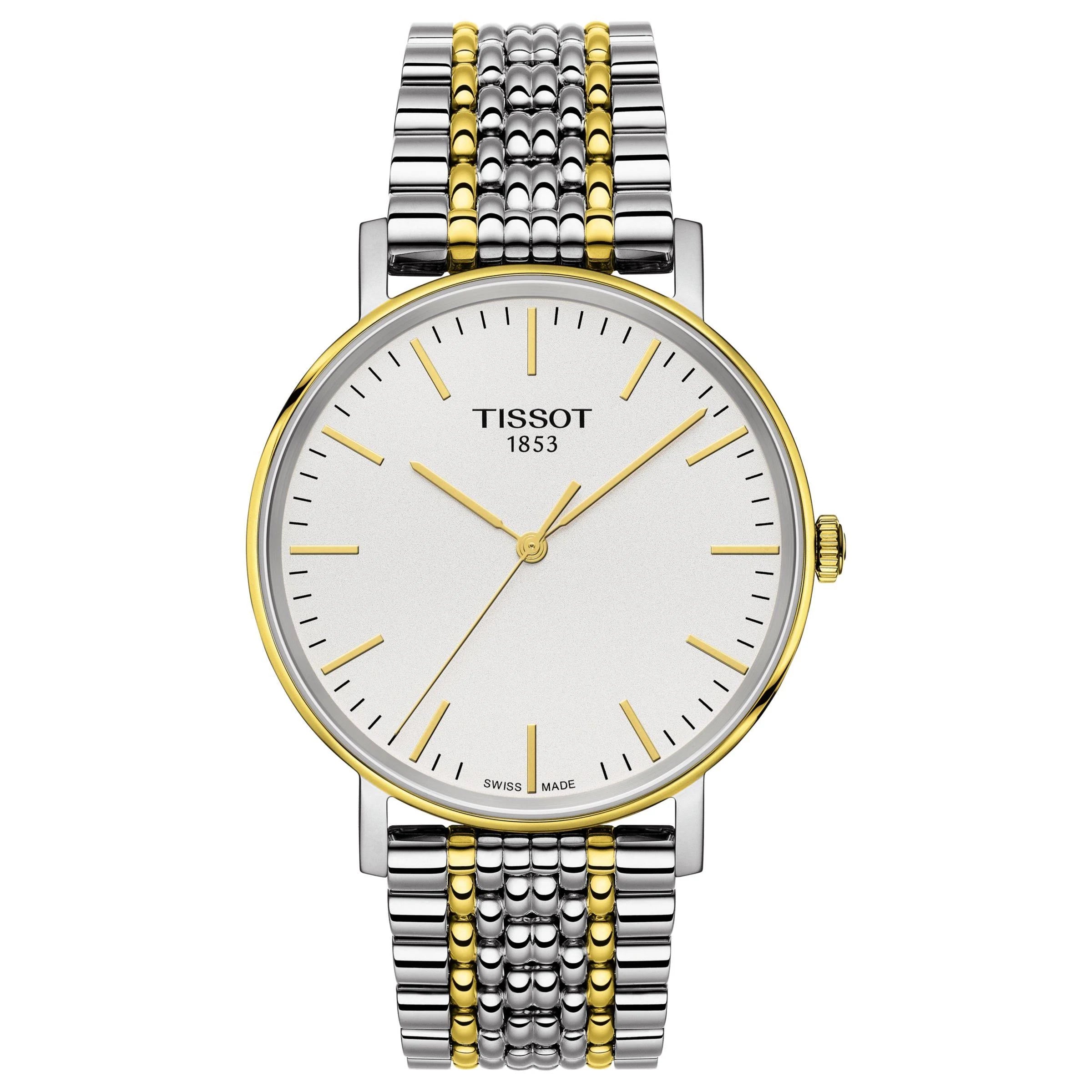 Women's Heritage Watches for Military Personnel-Tissot T-Classic Silver Dial Men 38mm
