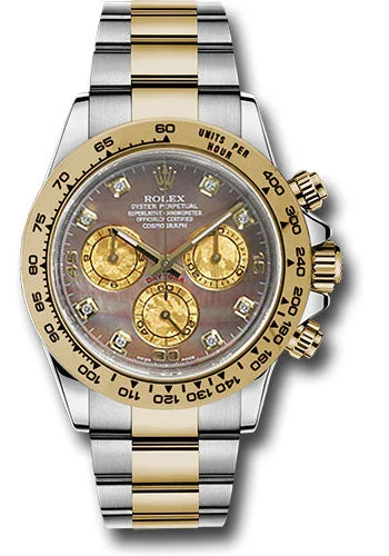 Dark Mother-Of-Pearl Gold Crystal Subdials