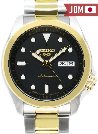Men's Seiko Fashionable Style Watches-Seiko 5 Sports “Sports Style” Yellow Gold 40 Ref. SBSA050