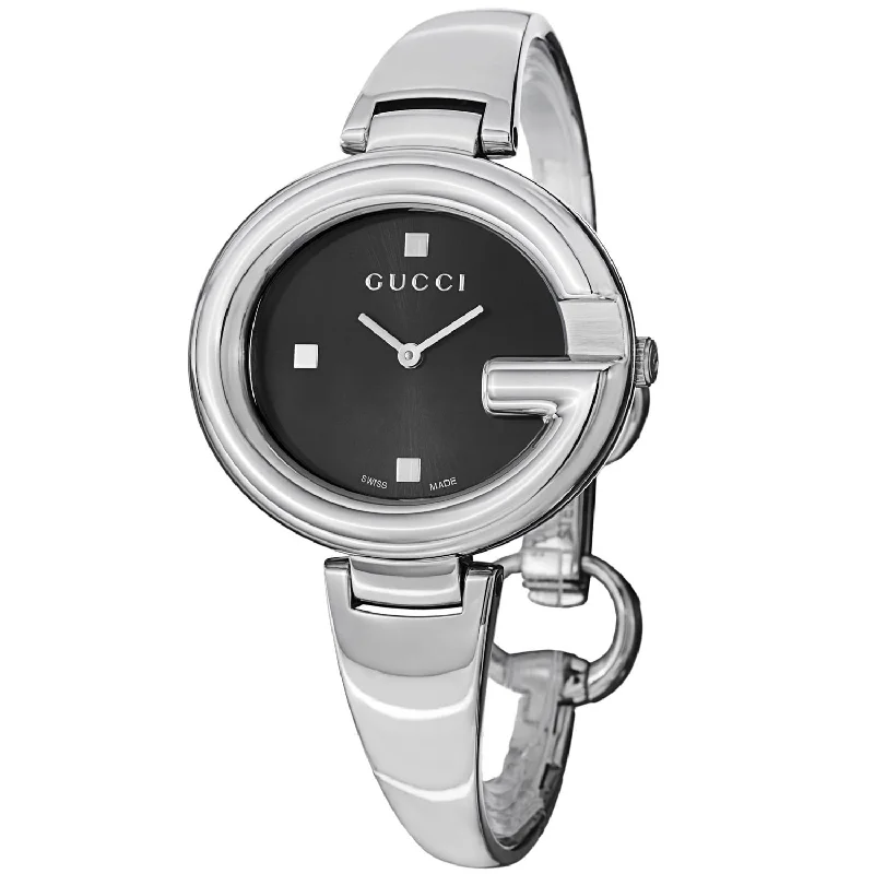 Women's Chronograph Watches for Humidity Monitoring-Gucci Women's YA134301 Guccissima Stainless Steel Watch