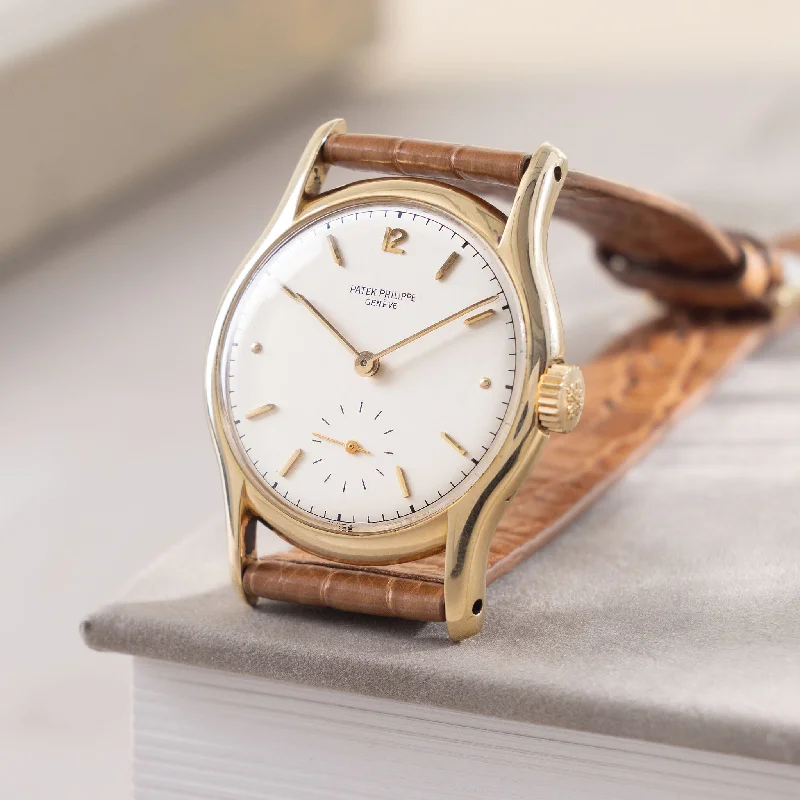 Men's Patek Philippe Watches with Aviation Theme-Patek Philippe Calatrava Silver Dial Ref. 2406J with Small Seconds in 18K Yellow Gold