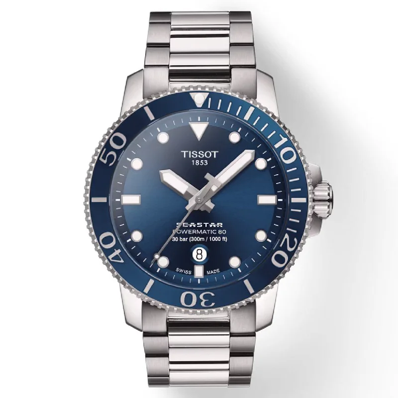 Women's Heritage Watches for Navigation Instruments-Tissot T-Sport Blue Dial Men 43mm