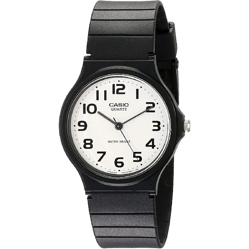 Women's Chronograph Watches for Humidity Monitoring-Casio Women's MQ24-7B Classic Black Resin Watch