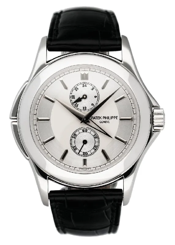 Men's Patek Philippe Watches for Orienteering-Patek Philippe Calatrava Travel Time 5134P Platinum Mens Watch With Archives