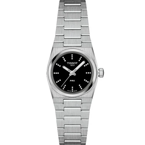 Women's Heritage Watches with Aviation Theme-Tissot T-Classic PRX Black Dial Women 25mm T1370101105600