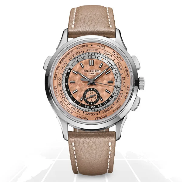 Men's Patek Philippe Watches with Minimalist Style-Patek Philippe	Complications World Time Flyback Chronograph 5935A-001