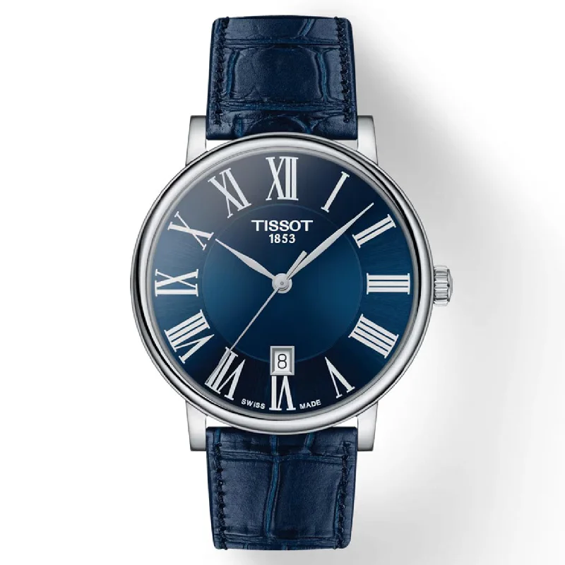 Women's Stylish Heritage Watches-Tissot T-Classic Blue Dial Men 40mm