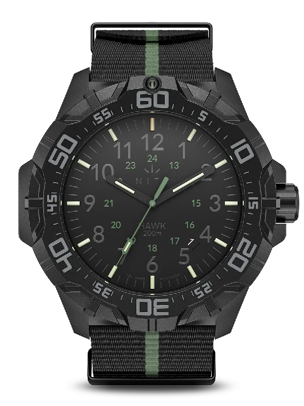 Men's Military Watches with Global Entry-HAWK HIGHLAND