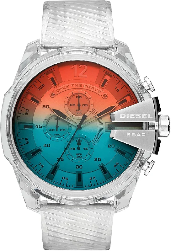 Men's Chronograph Watches for Emergency Signaling-Diesel Men's Mega Chief Stainless Steel Chronograph Quartz Watch DZ4515