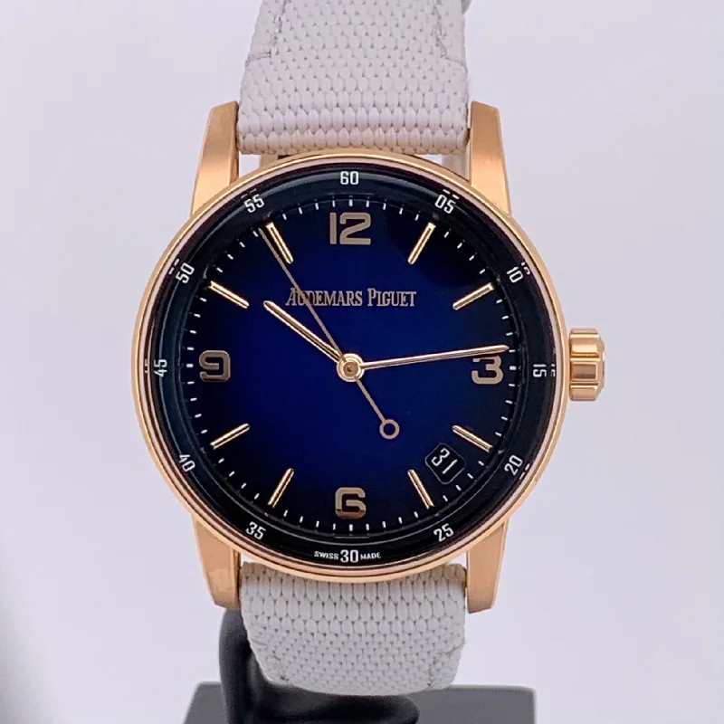 Men's Audemars Piguet Designer Style Watches-CODE 11.59 CHRONOGRAPH ROSEGOLD BLUE DIAL (2021)