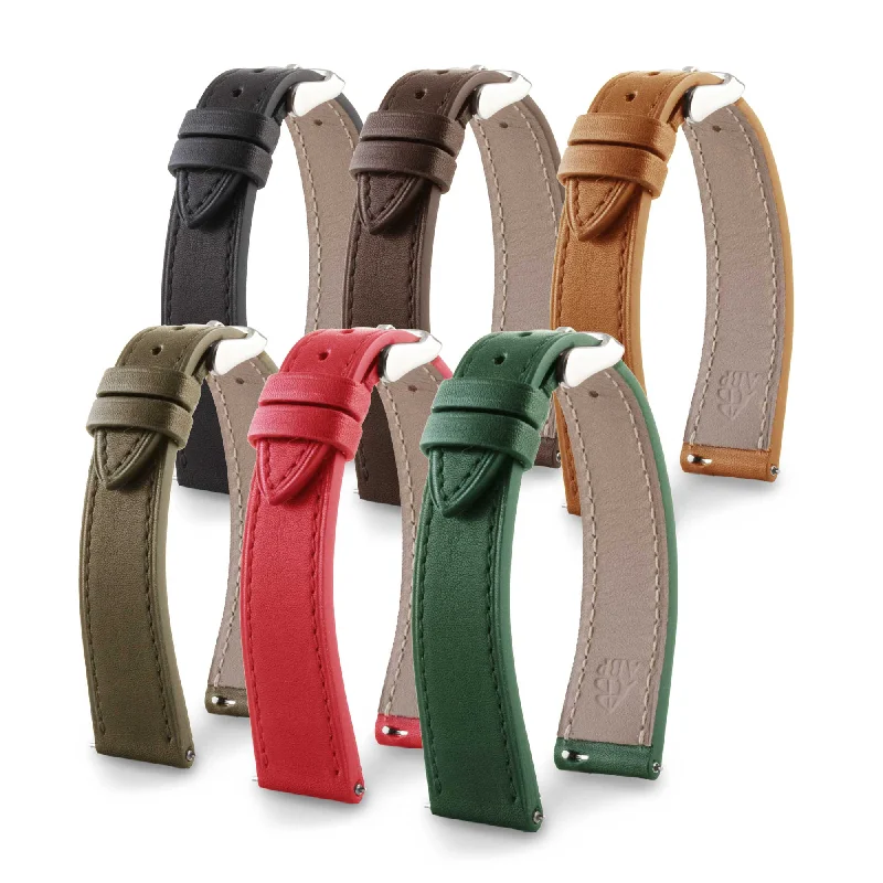 Men's Patek Philippe Watches for Modern Design-Patek Philippe "Classic" - Leather watch band - Barenia type calf (black, brown, green, kaki, red)