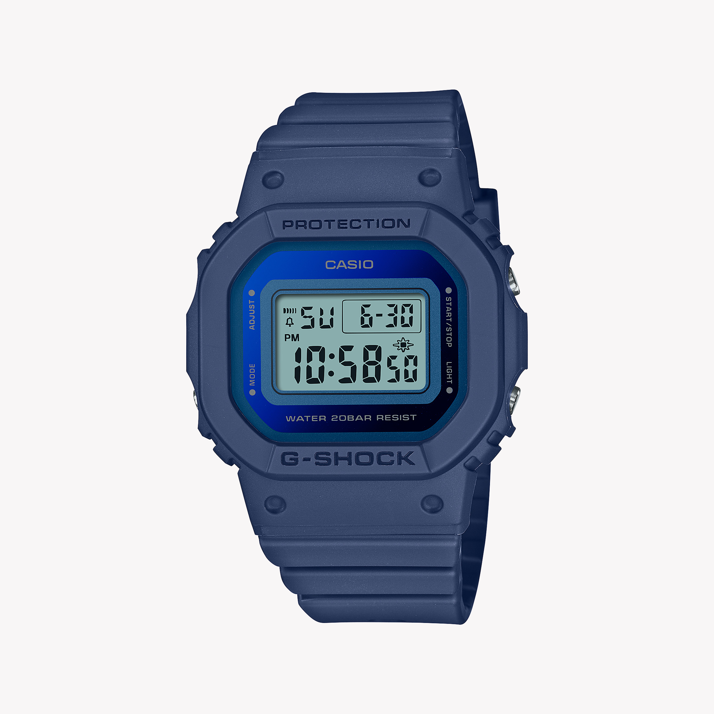 Men's Digital Watches with Dual Time Zones-G-SHOCK Men's Blue Resin Watch, Bold Design | GMD-S5600-2DR