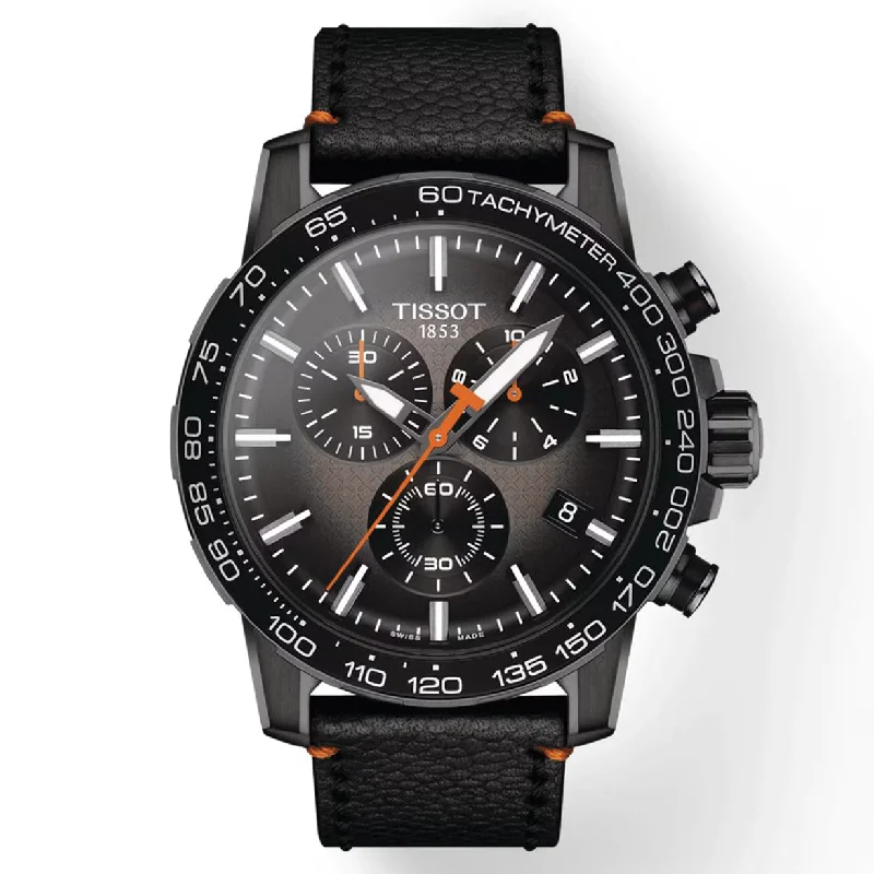 Women's Heritage Watches for Workouts-Tissot T-Sport Graded Grey & Black Dial Men 45.5mm