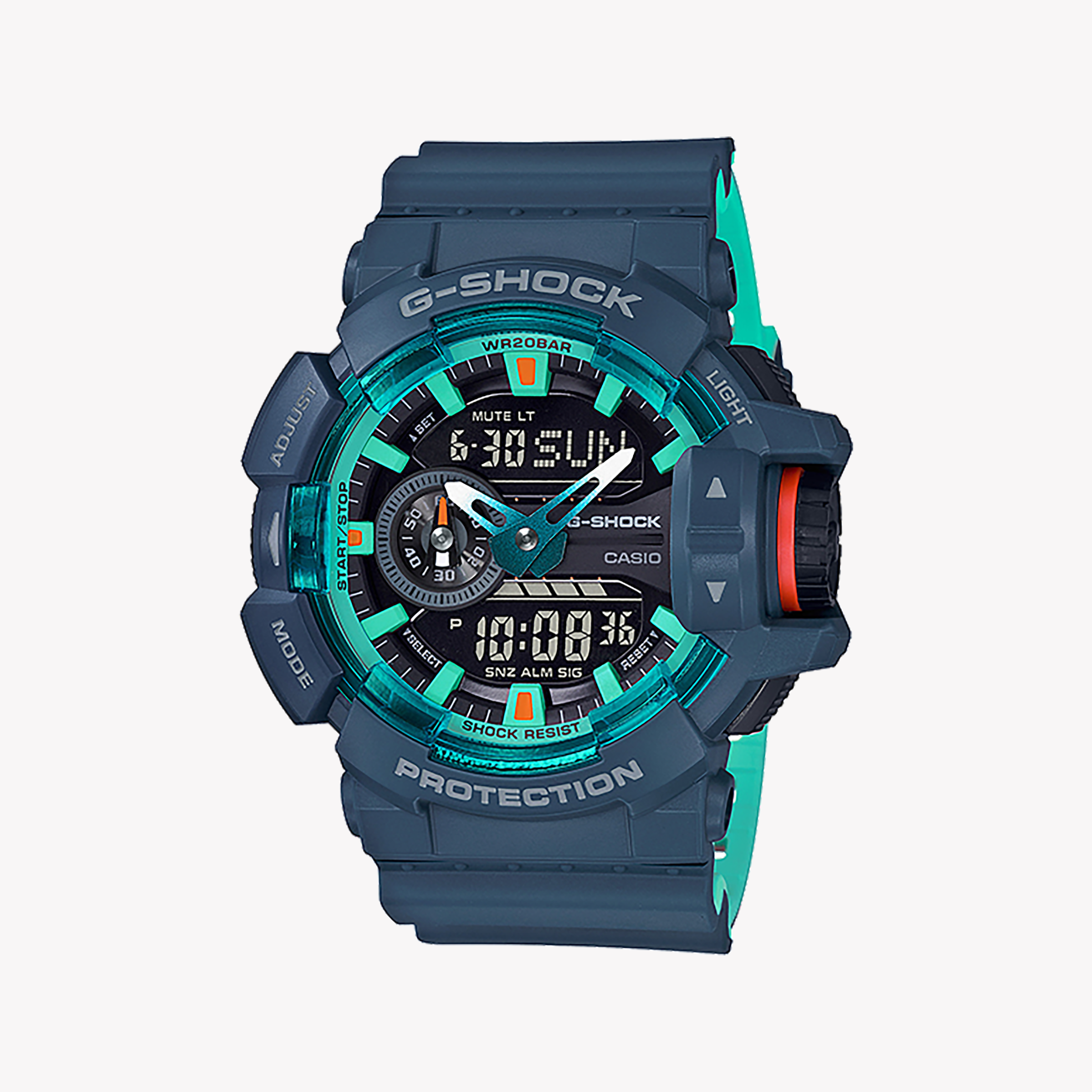 Digital Watches for Men with Heart Rate Monitoring-CASIO G-SHOCK GA-400CC-2ADR BOLD SPORTY STYLE - VIBRANT BLUE TIMEPIECE FOR ADVENTURE-READY MEN