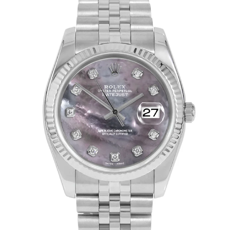 men's Rolex watches with perpetual calendar -​Rolex Datejust 36mm | 116234-BMOP-DIA-AM-FLT-JBL
