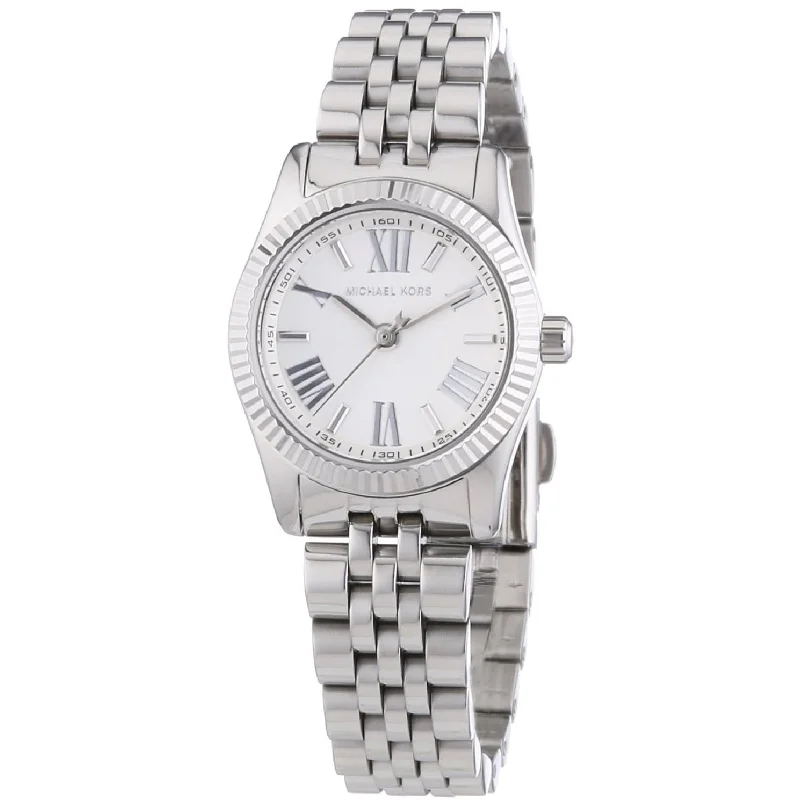 Women's Chronograph Watches with Morse Code Feature-Michael Kors Women's MK3228 Lexington Stainless Steel Watch