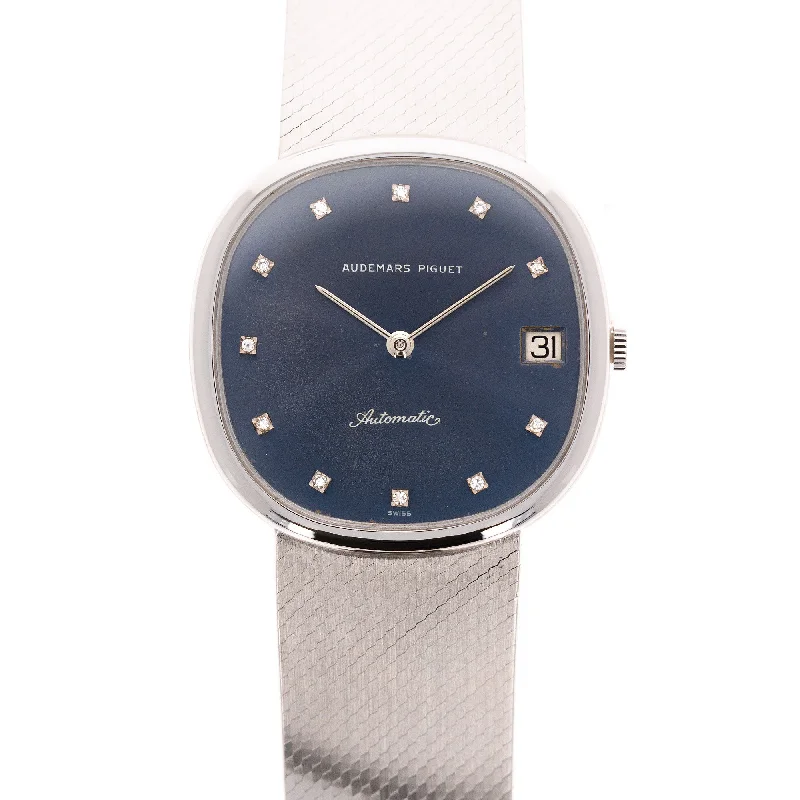 Men's Audemars Piguet Automatic Wind Design Watches-Audemars Piguet White Gold Cushion Watch Ref. 5379