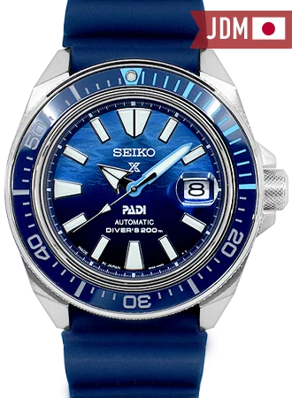 Men's Seiko Analog Watches-Prospex PADI "Great Blue" King Samurai 200M Automatic Ref. SBDY123